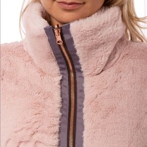 rose gold fur jacket